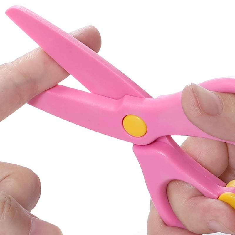 Yimaa 8 Pack Preschool Training Scissors - Plastic Toddler Safety Scissors for Kids, Left Handed & Right Handed Training - Image 3